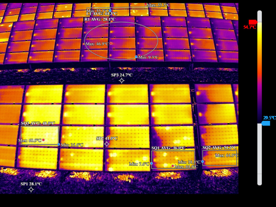 Rilevazione termica fotovoltaico