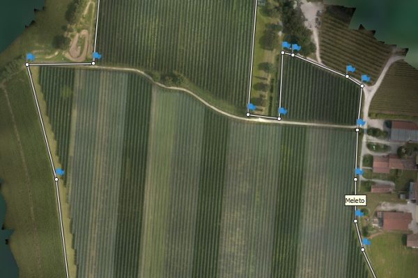 Mappa aerea campi coltivati
